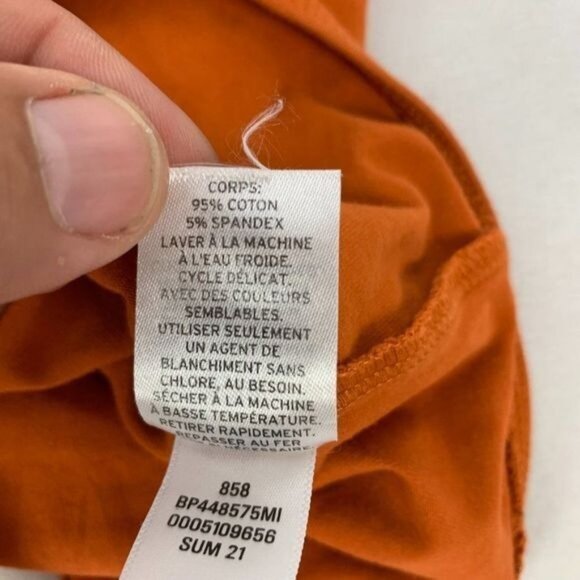 Rust Orange XS Bodysuit By BP. Cotton-Spandex Blend - Picture 5 of 7